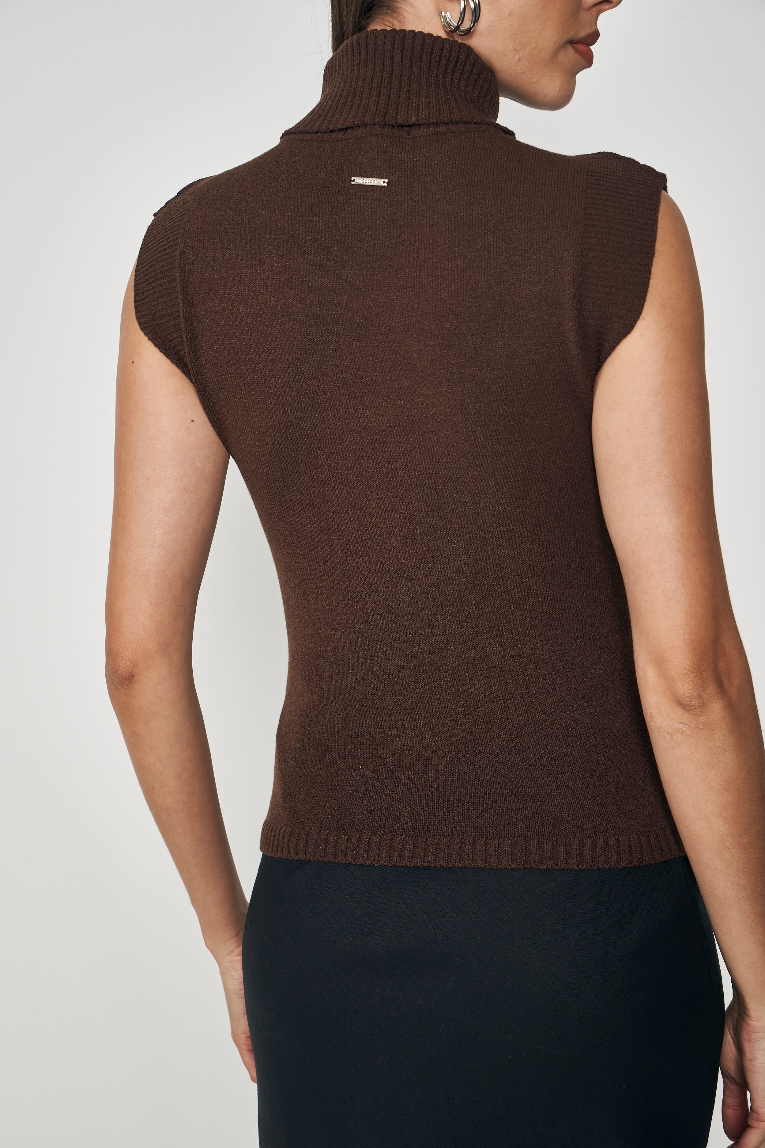 BLUSA TRICÔ M MARROM NOBUCK