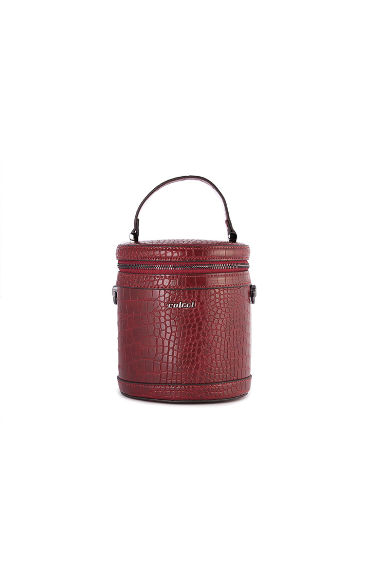 BOLSA COLCCI FEM BUCKET CROCO U BORDO BLOODSTONE