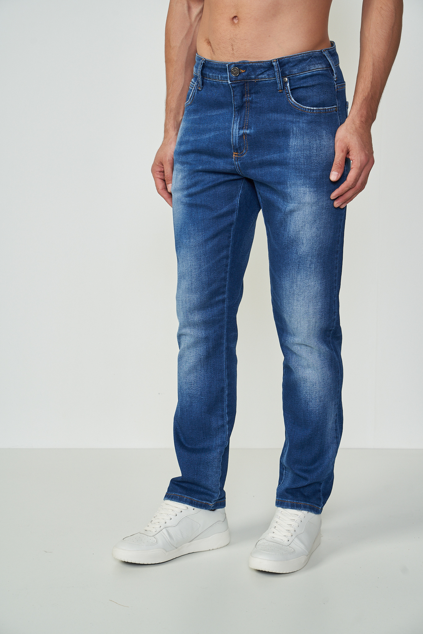 CALÇA JEANS RETA 46 INDIGO