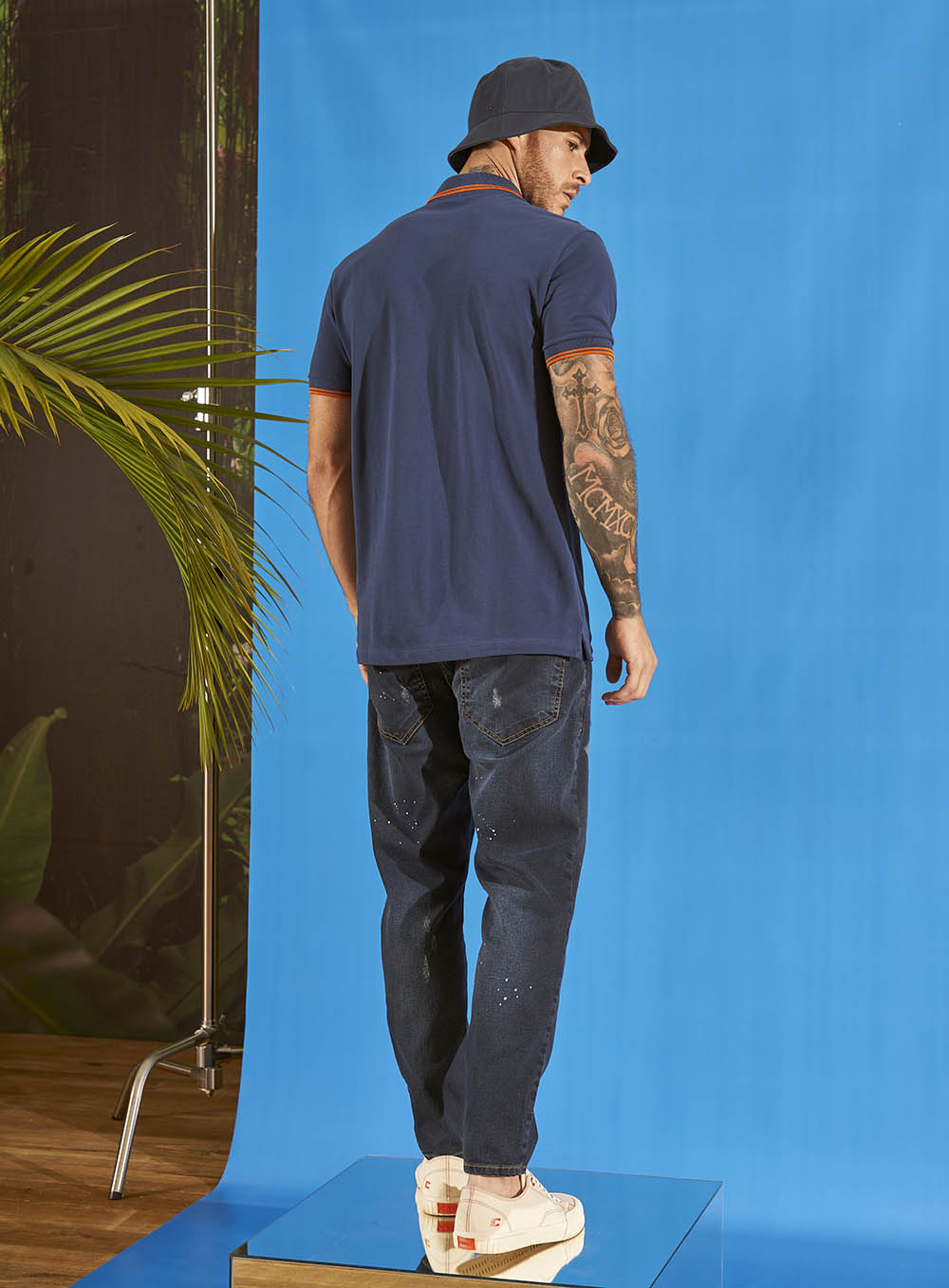 CALÇA JEANS JOHN CROPPED 48 INDIGO