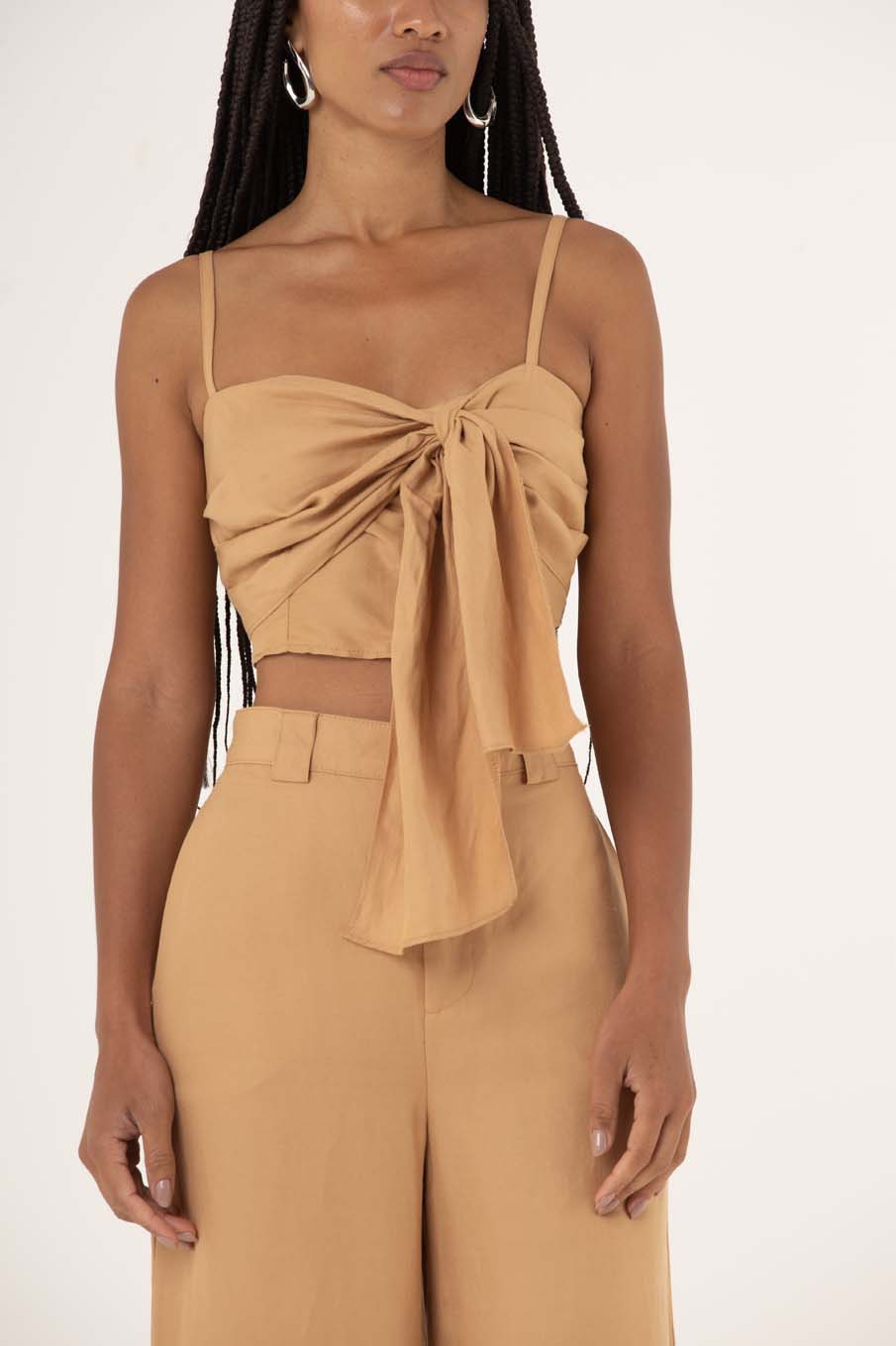 BLUSA LINHO 40 BEGE BEAR