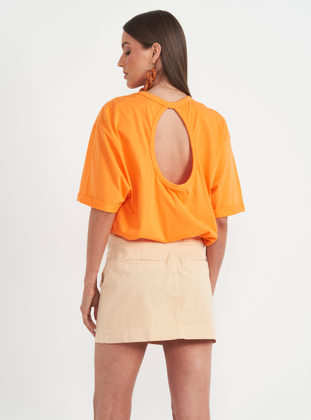 CAMISETA BORDADA P LARANJA HEAT