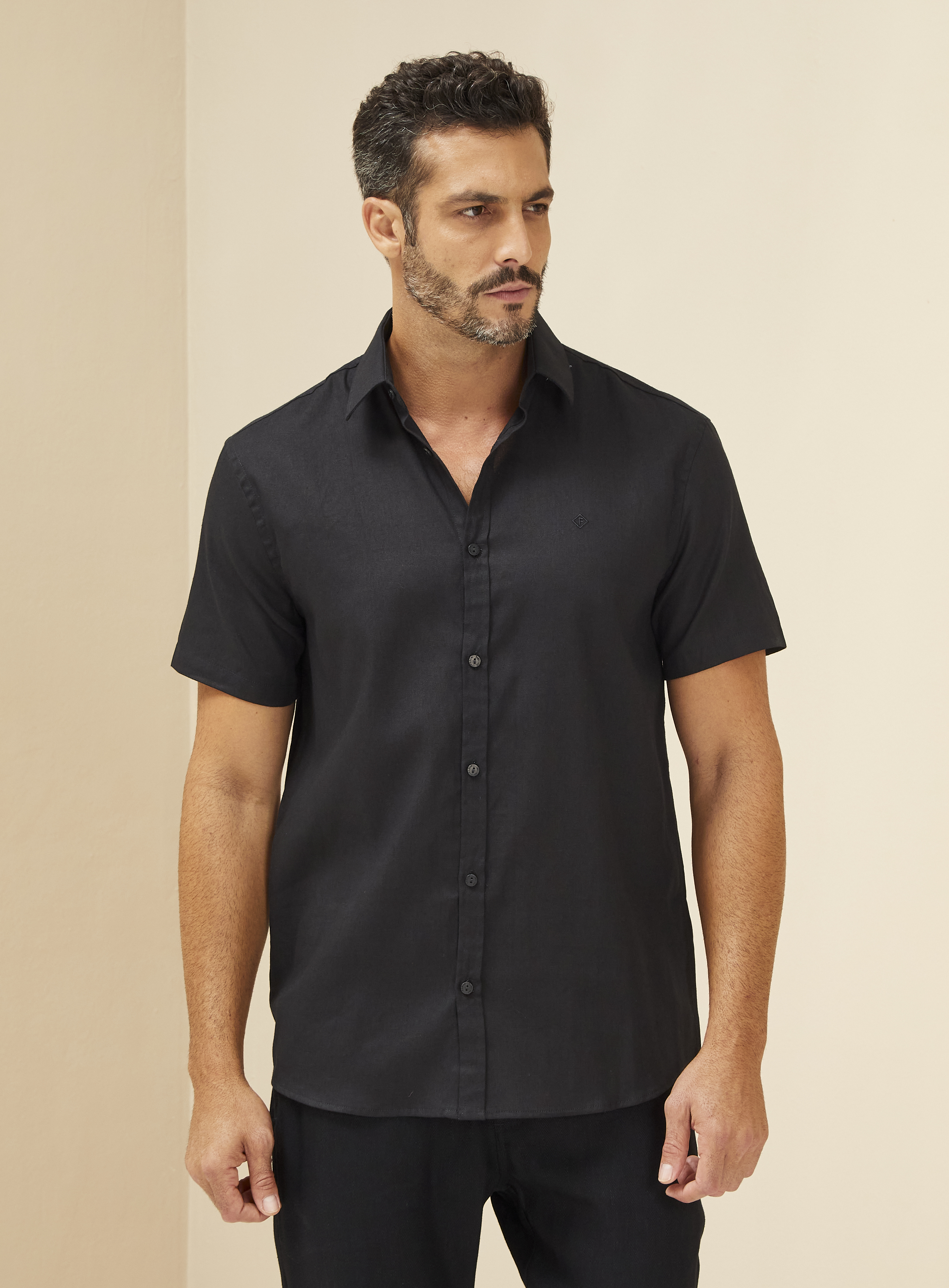CAMISA LINHO RELAX XGG PRETO