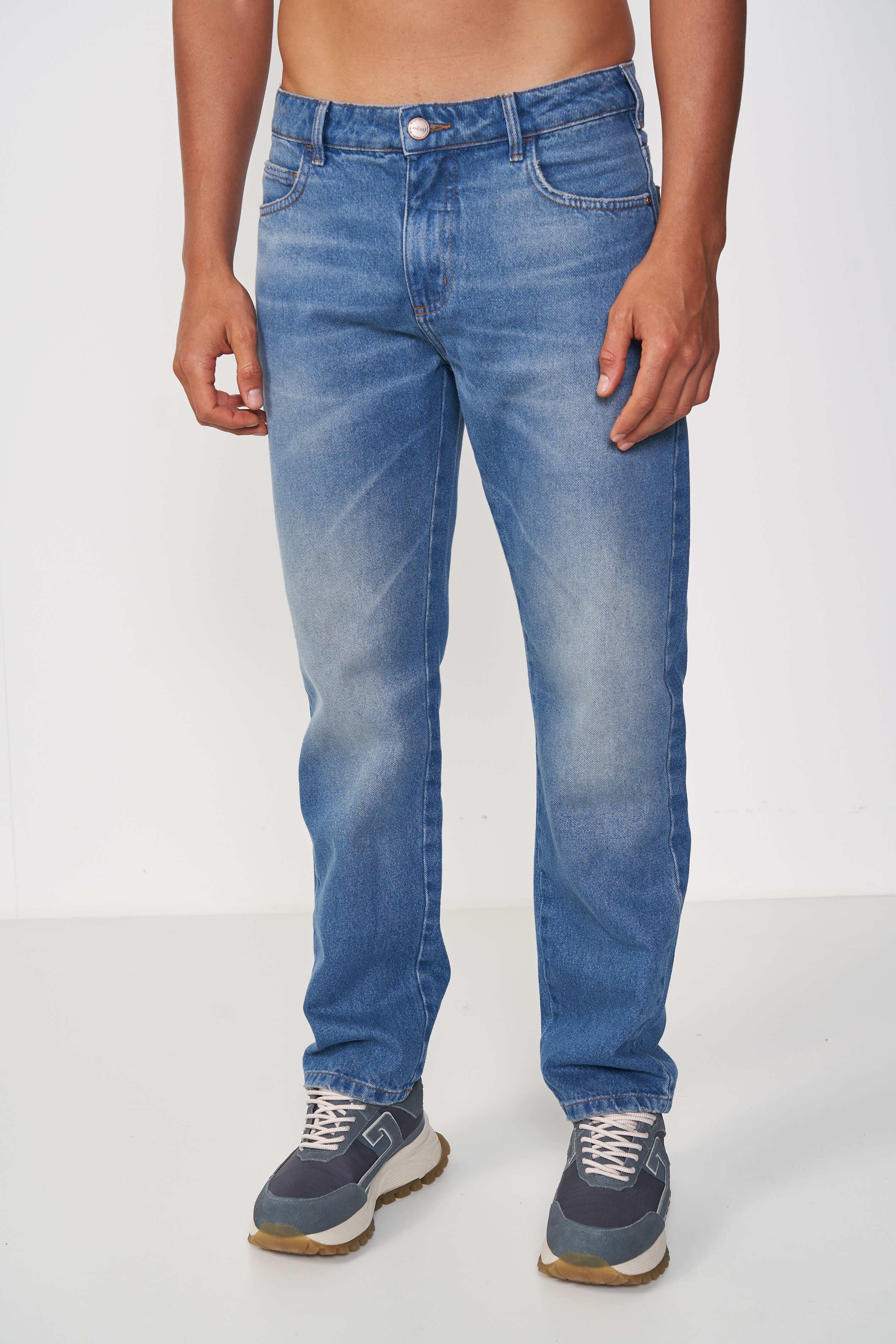 CALÇA JEANS RETA NOVA 46 INDIGO
