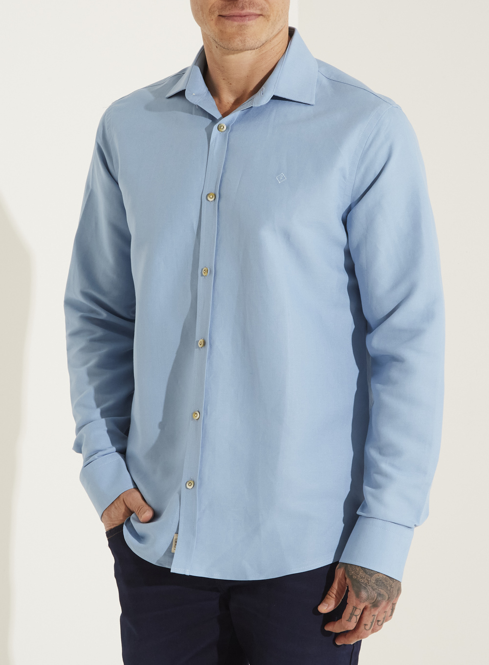CAMISA LINHO 4 AZUL DUSK