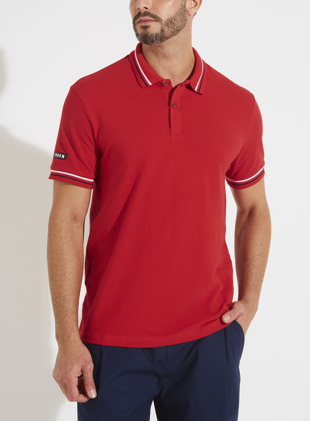 POLO FORUM M VERMELHO SPARKLY