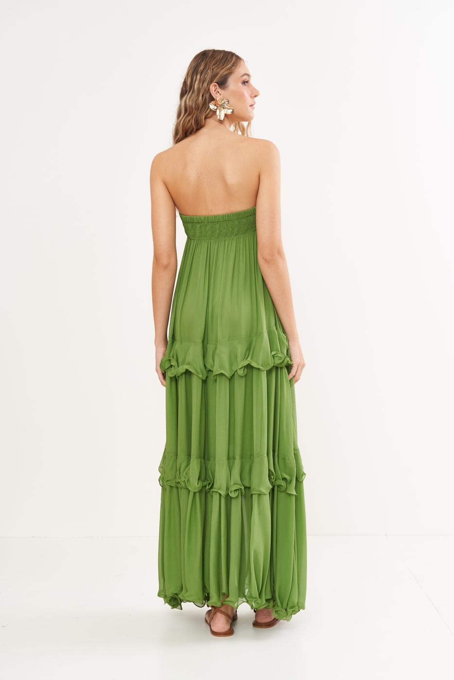 VESTIDO COLCCI M VERDE YUCA