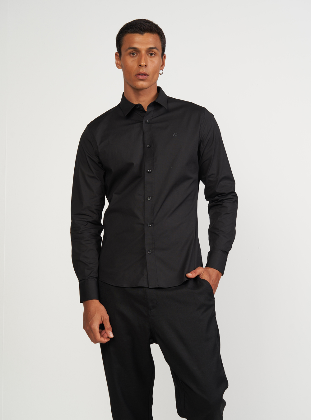 CAMISA FIT GG AZUL CASHMERE