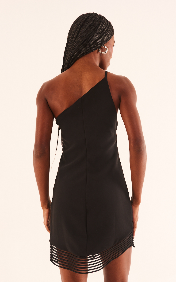 VESTIDO DETALHE TULE P PRETO