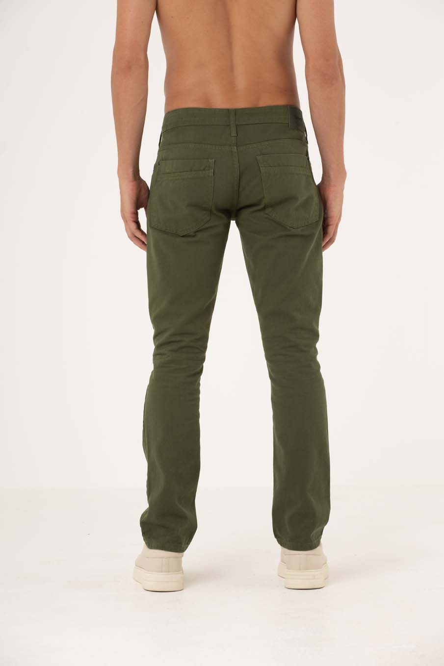 CALÇA SARJA GILSON 42 VERDE LIVAS