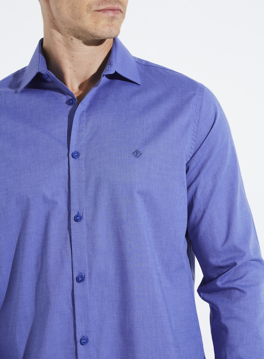 CAMISA SLIM FIT 2 AZUL/BRANCO