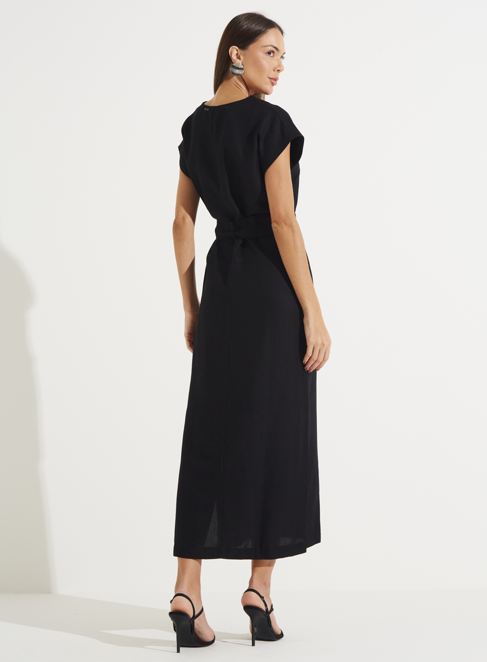VESTIDO LINHO G PRETO
