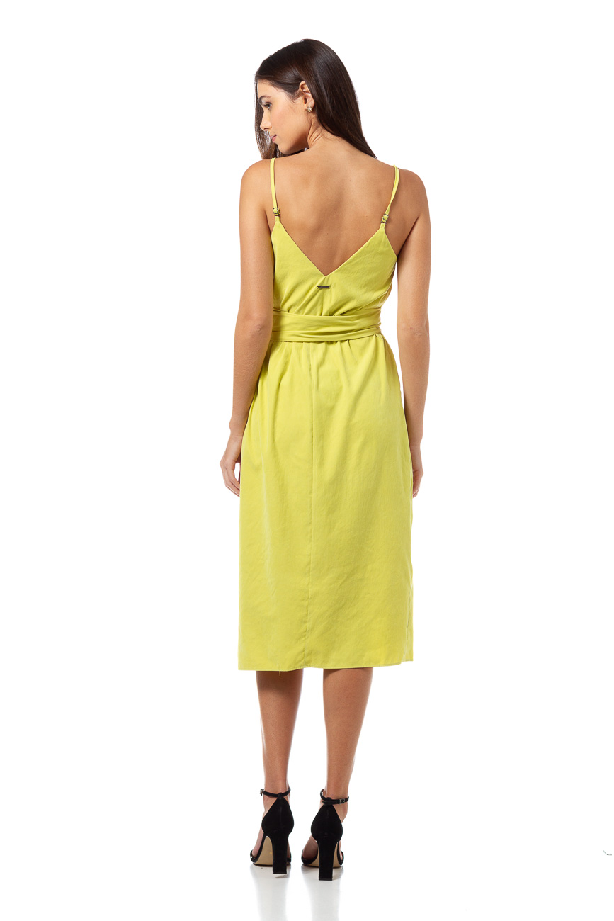 VESTIDO MIDI FORUM P VERDE BITTER LI