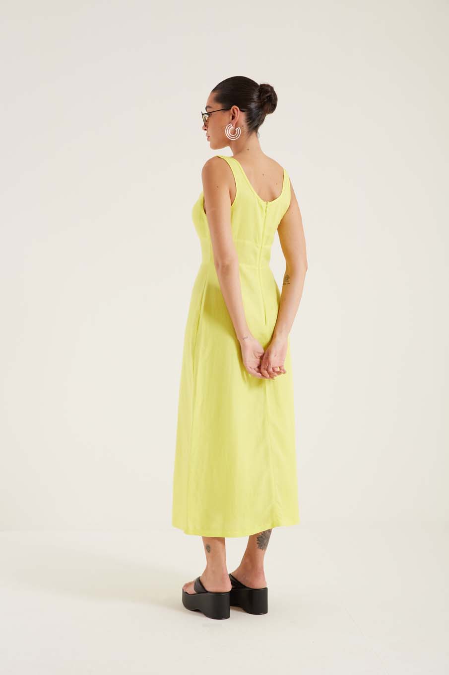 VESTIDO LINHO 38 PRETO