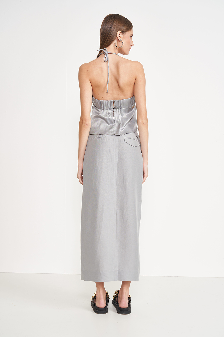 BLUSA COLCCI 36 CINZA FOGGY DAY