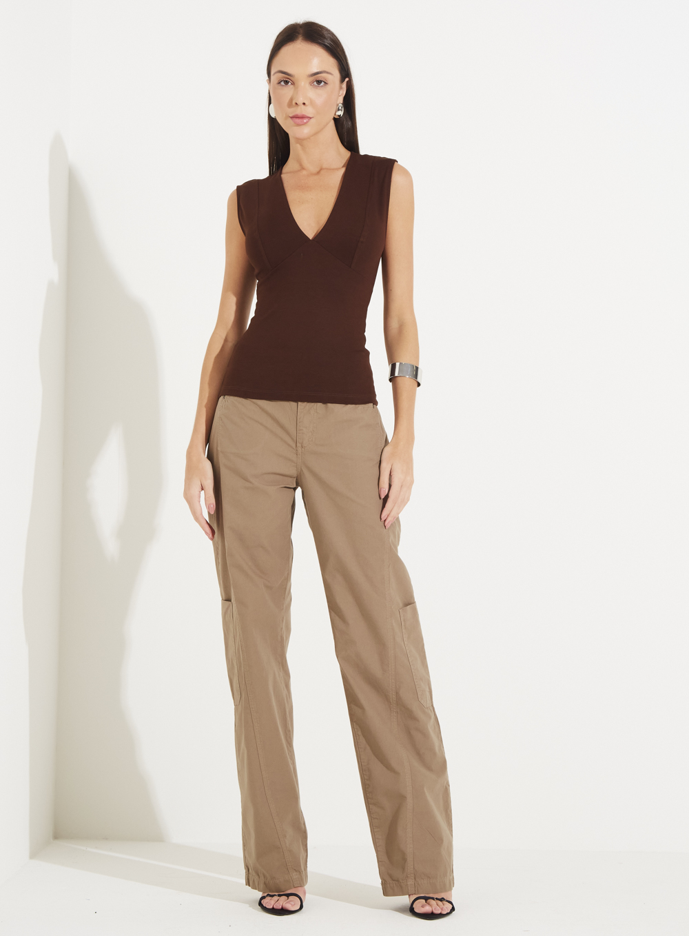 BLUSA FORUM P MARROM NOBUCK
