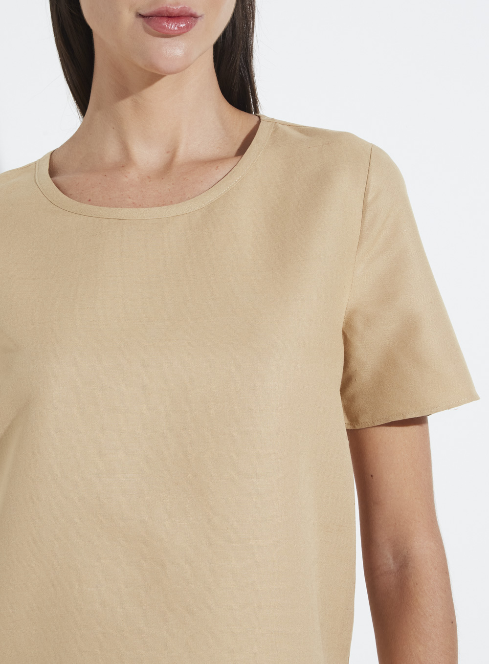 CAMISETA LINHO PP BEGE FLAVO