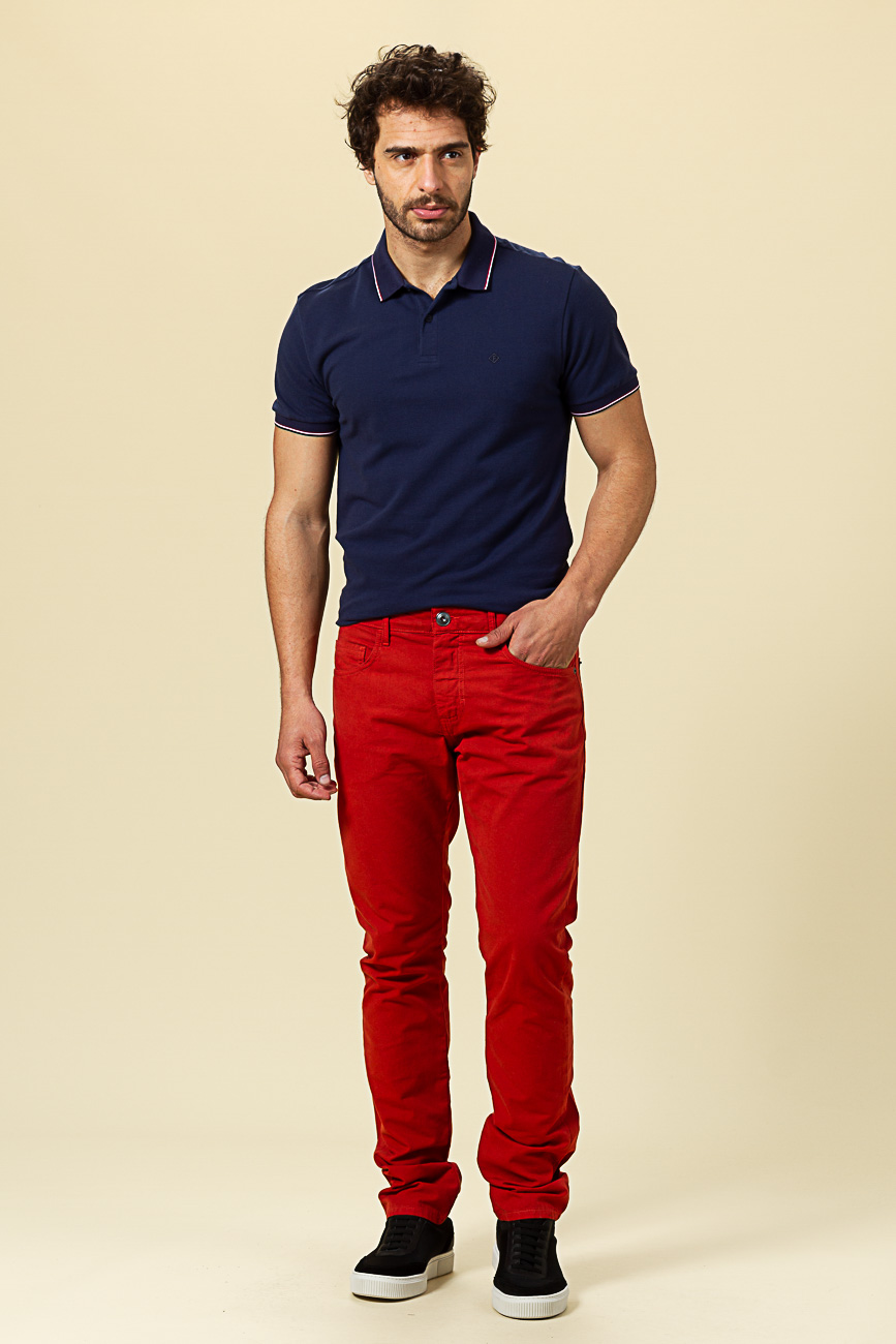 CALÇA SARJA PAUL SLIM 40 AZUL LIFE
