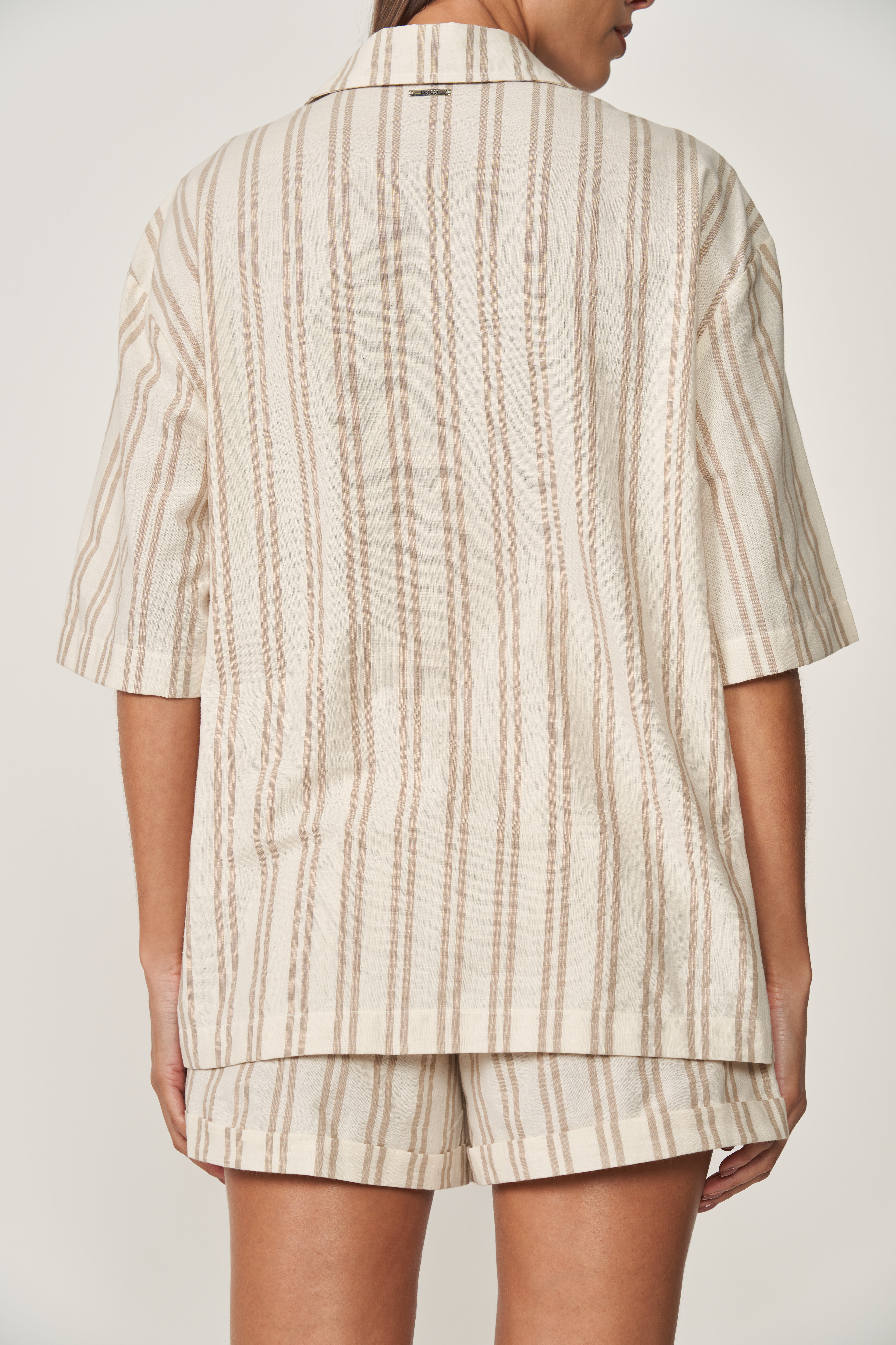 CAMISA LISTRADA G OFF/BEGE