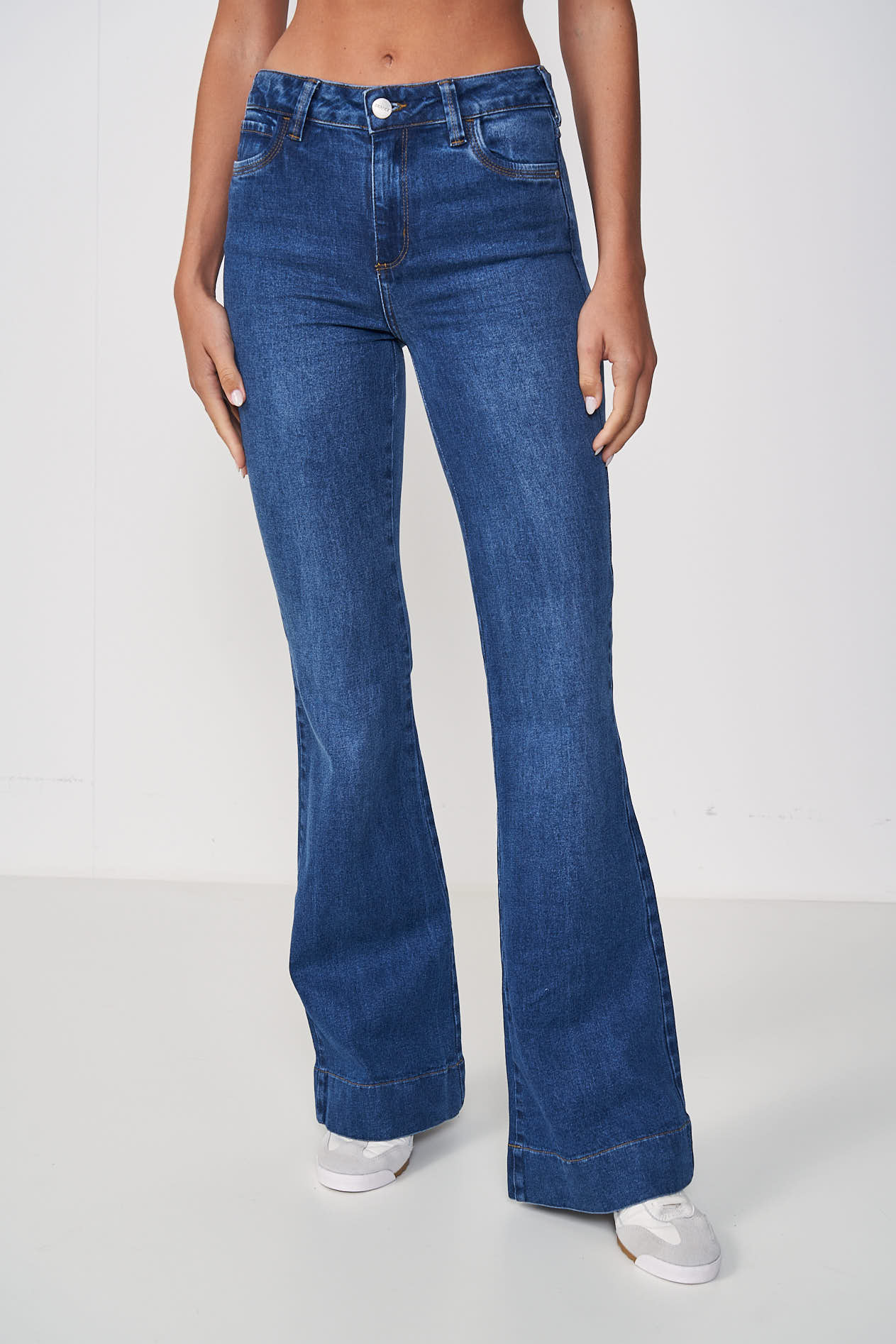 CALÇA JEANS BIA FLARE 46 INDIGO