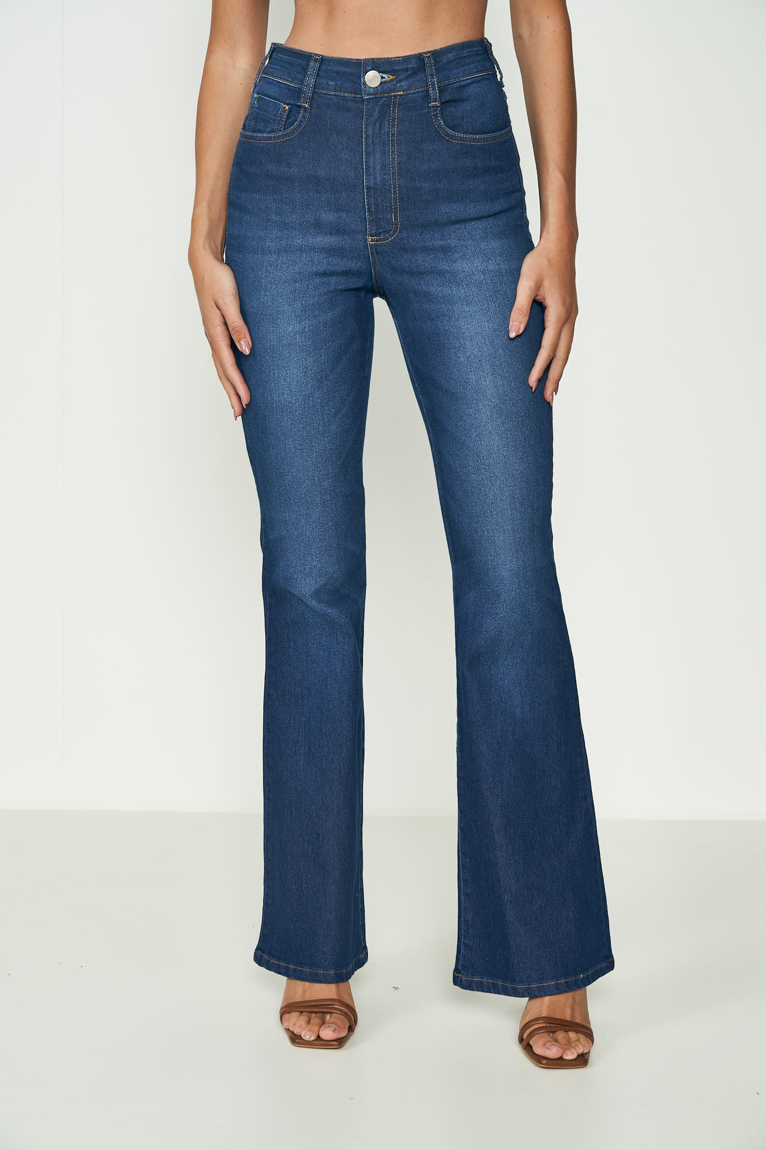 CALÇA JEANS BRUNA STRETCH FLARE 42 INDIGO