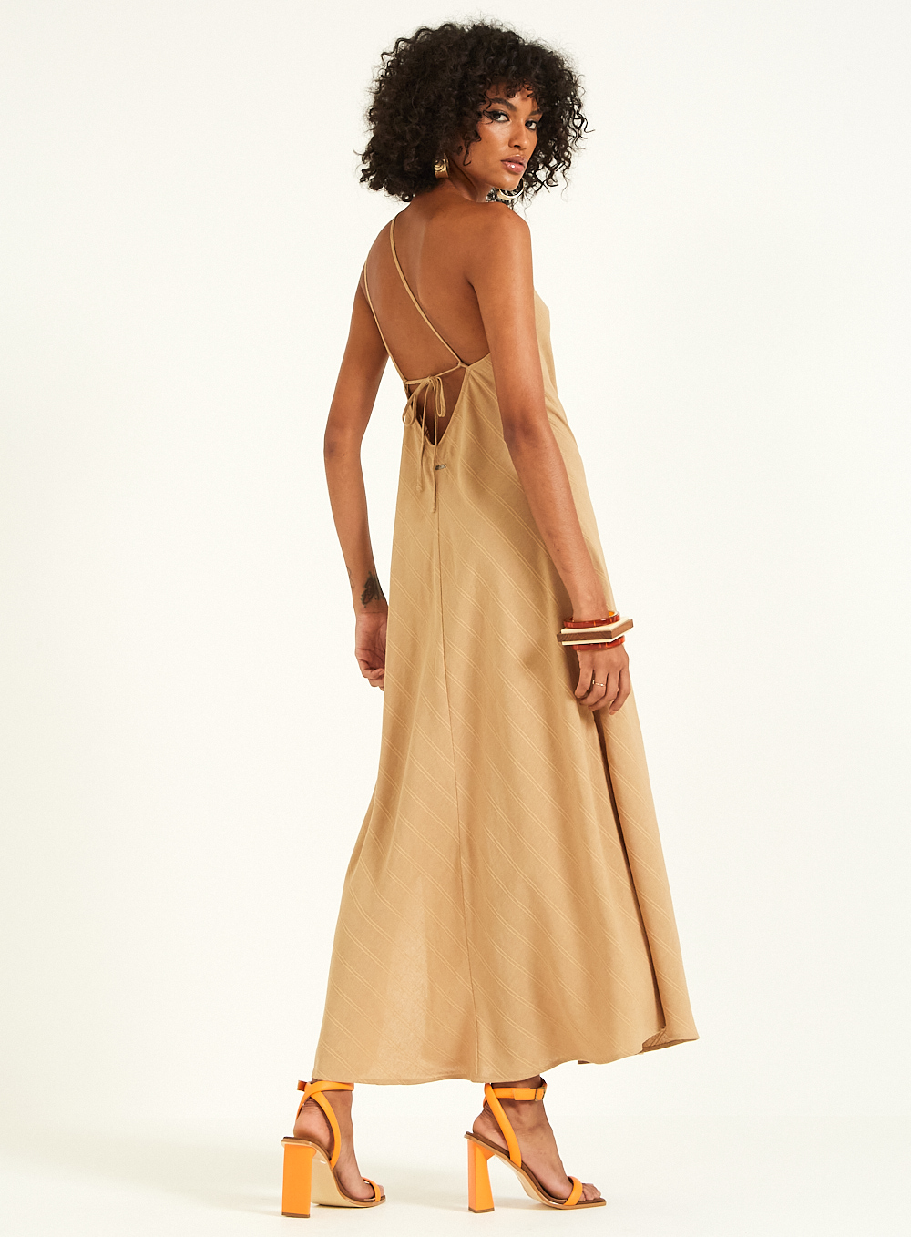 VESTIDO LINHO GG LISTRADO