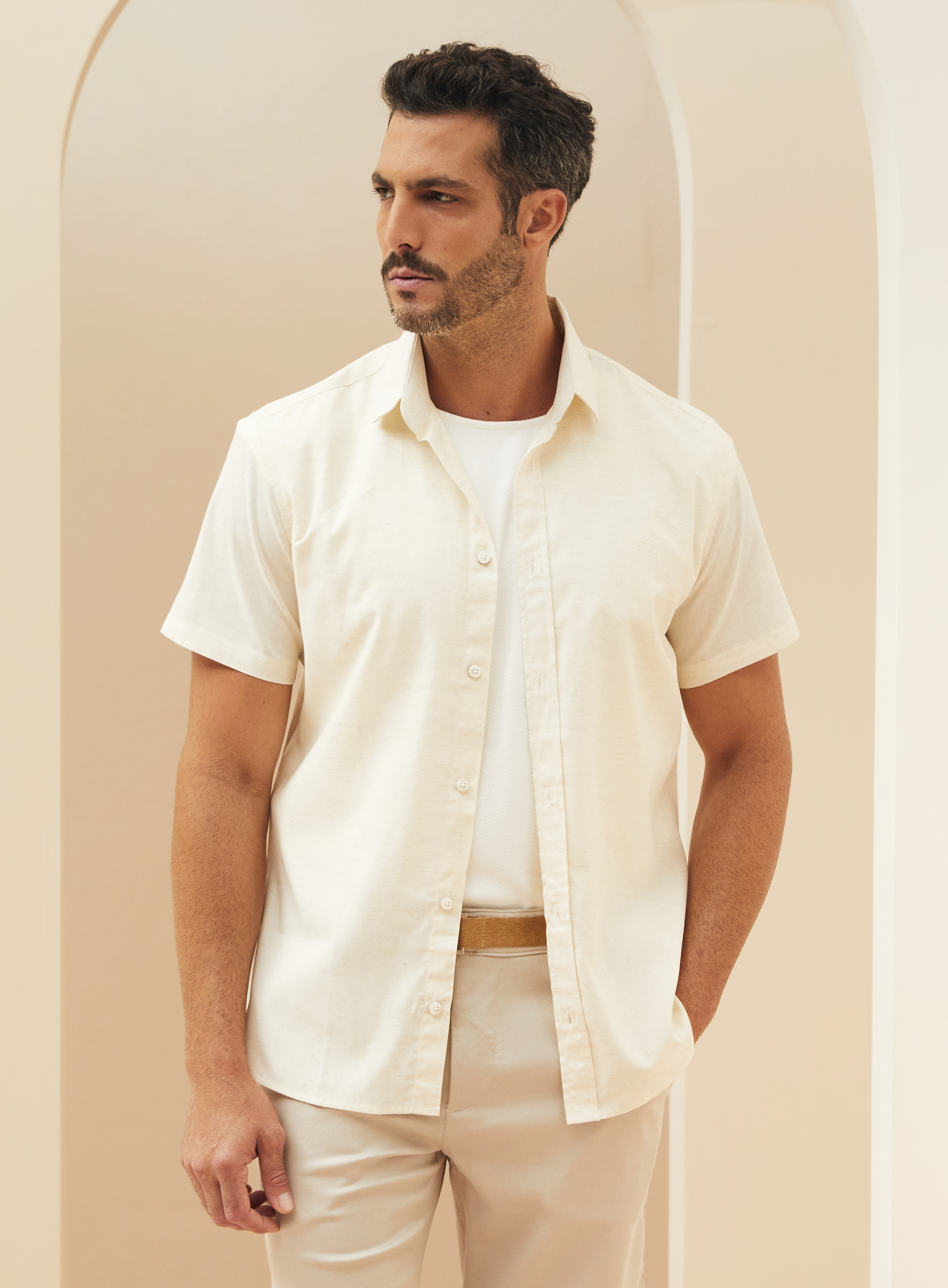 CAMISA LINHO ST BARTHS G AZUL SKEY