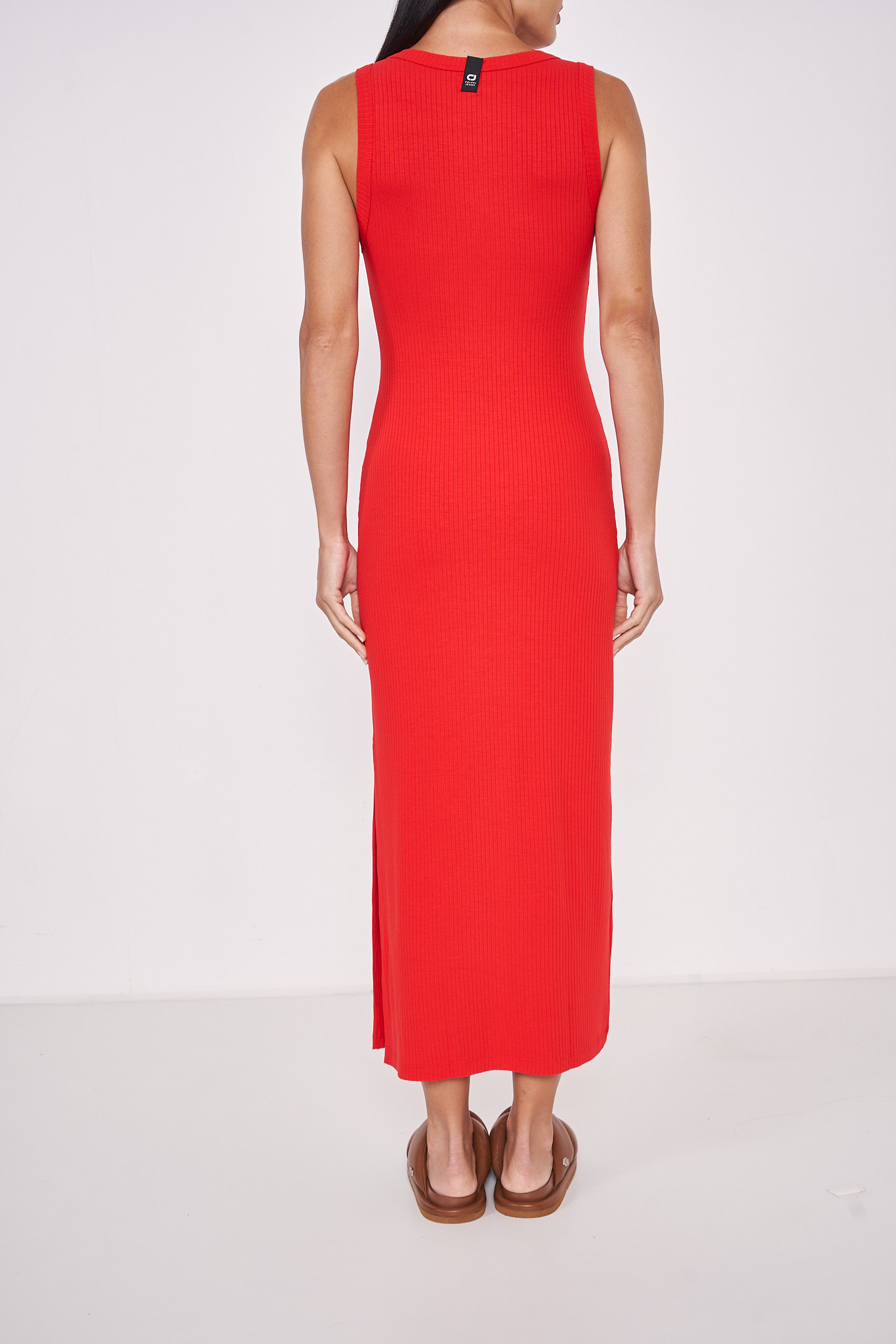 VESTIDO CANELADO G BEGE TAUPE