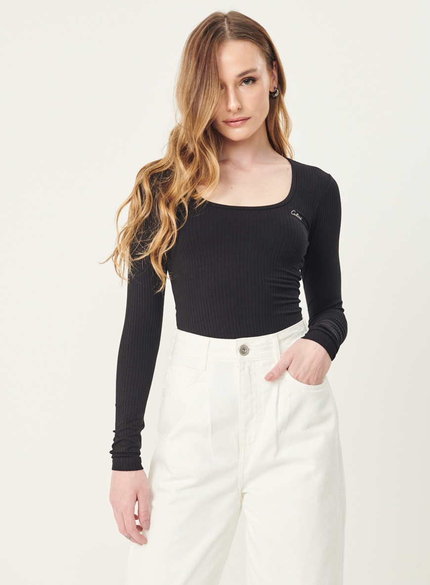 BLUSA CANELADA M MESCLA