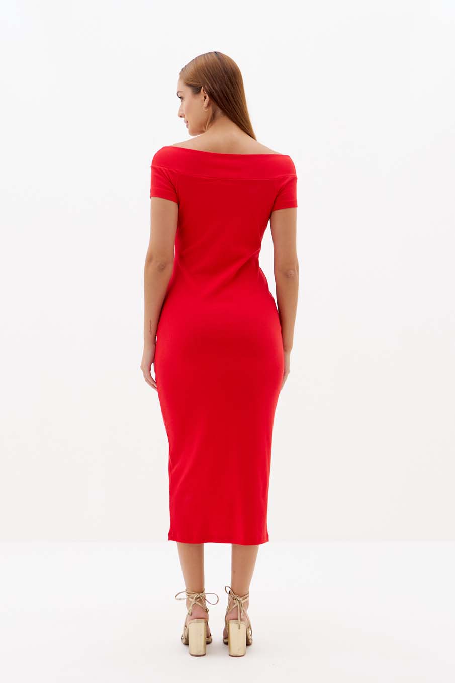 VESTIDO CANELADO M AZUL SAPPHIRE