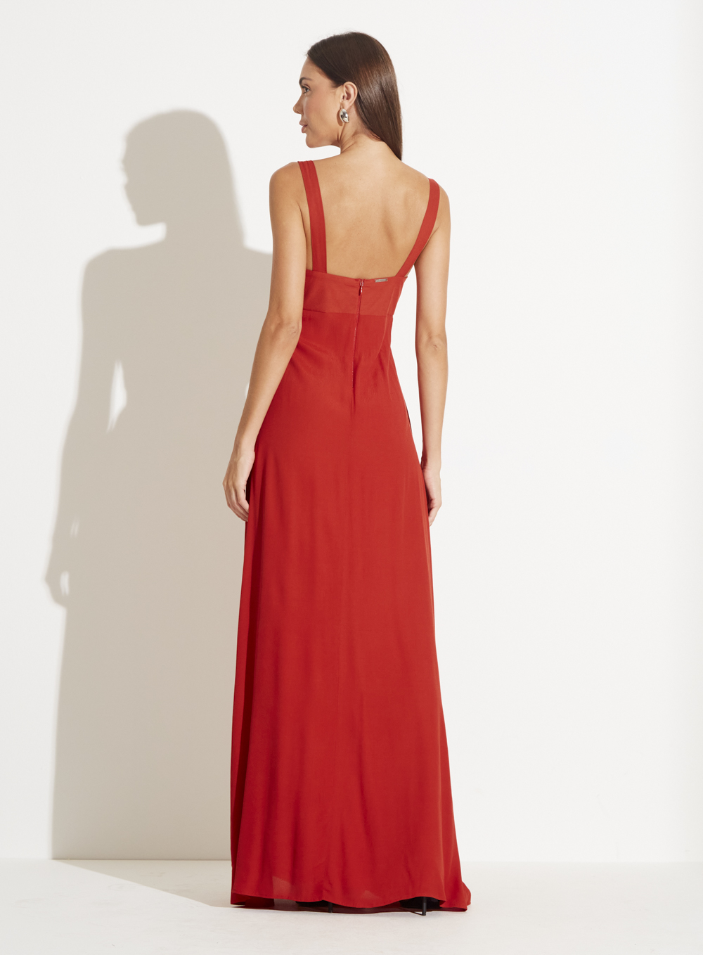 VESTIDO DETALHE LINHO G LARANJA MESCL