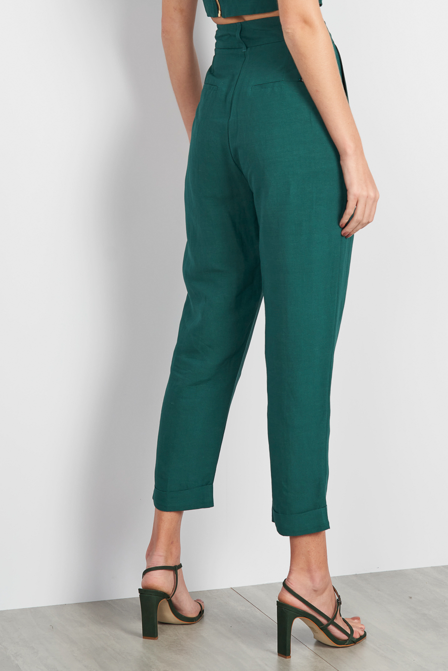CALÇA LINHO ALFAIATARIA 36 VERDE RATIVO