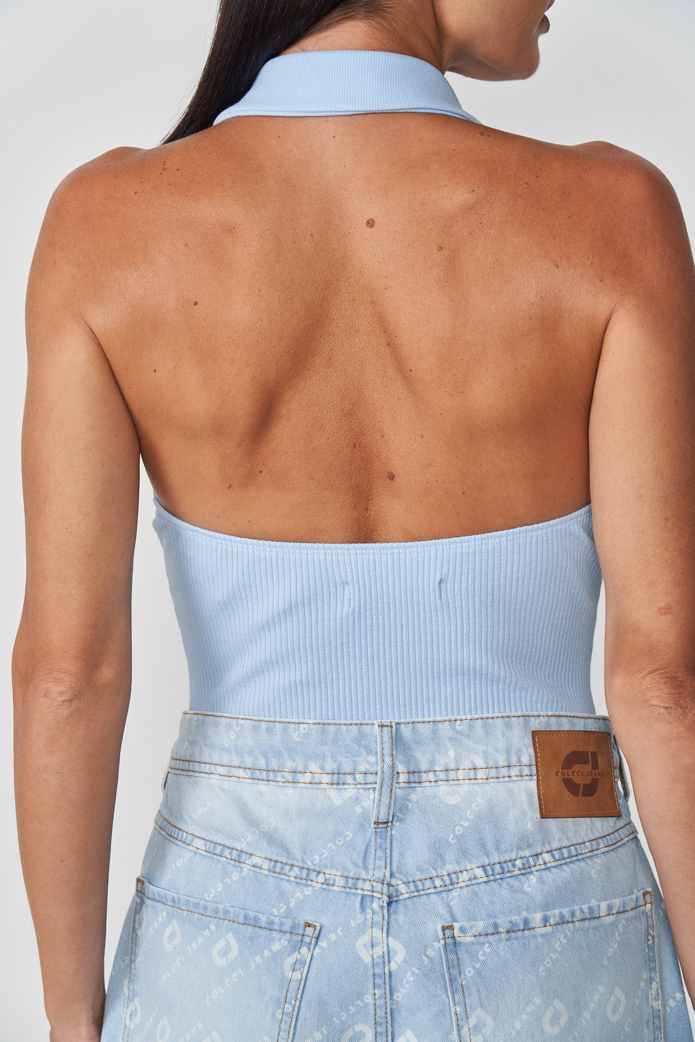 BLUSA CANELADA G AZUL CASHMERE