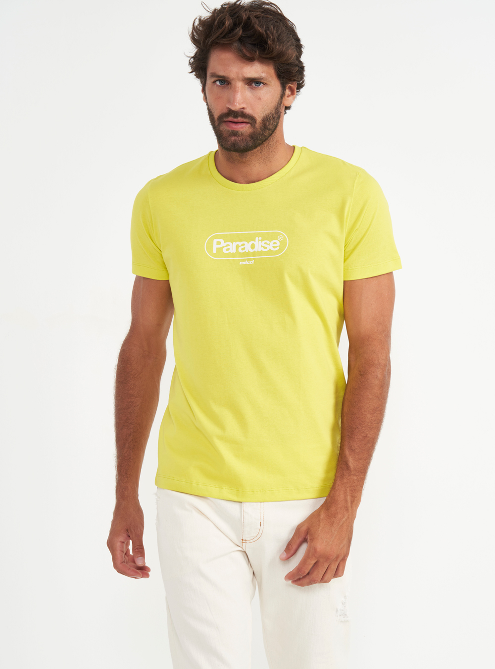 CAMISETA COLCCI M AMARELO FOCAIS