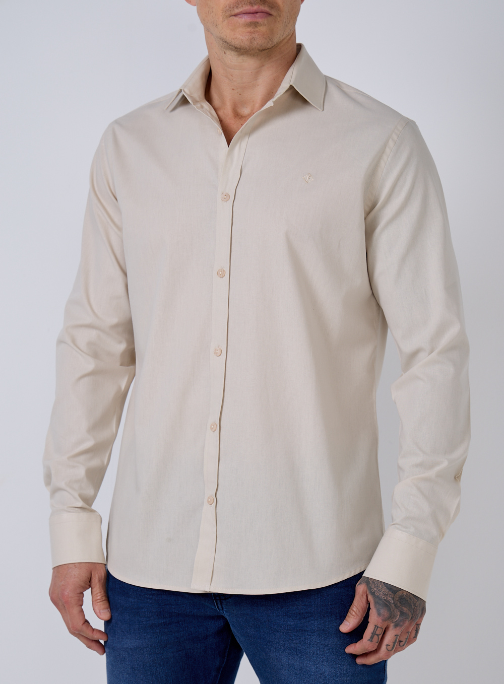 CAMISA SLIM FIT 3 BEGE PILAR