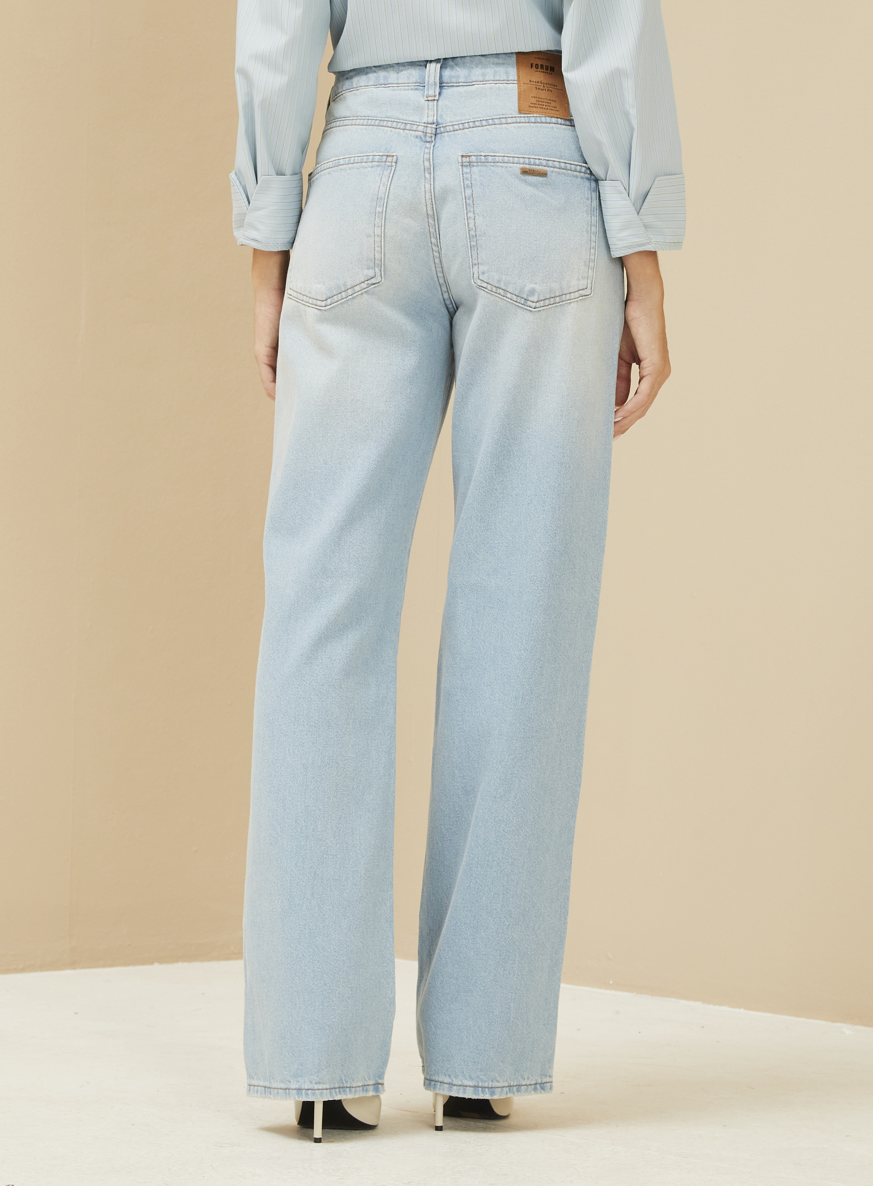 CALÇA JEANS RAQUEL WIDE LEG 42 INDIGO