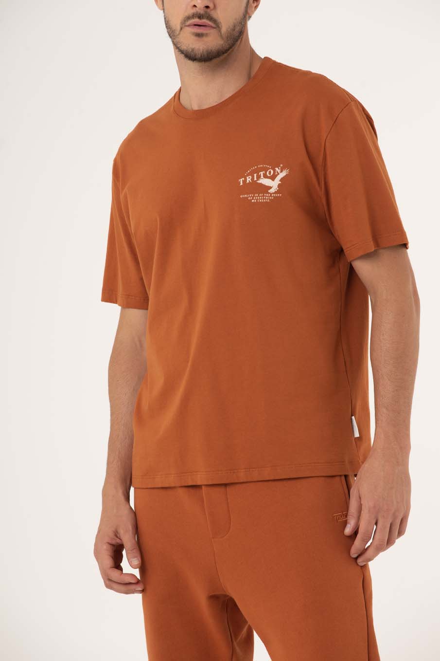 CAMISETA ESTAMPADA G MARROM TRANS