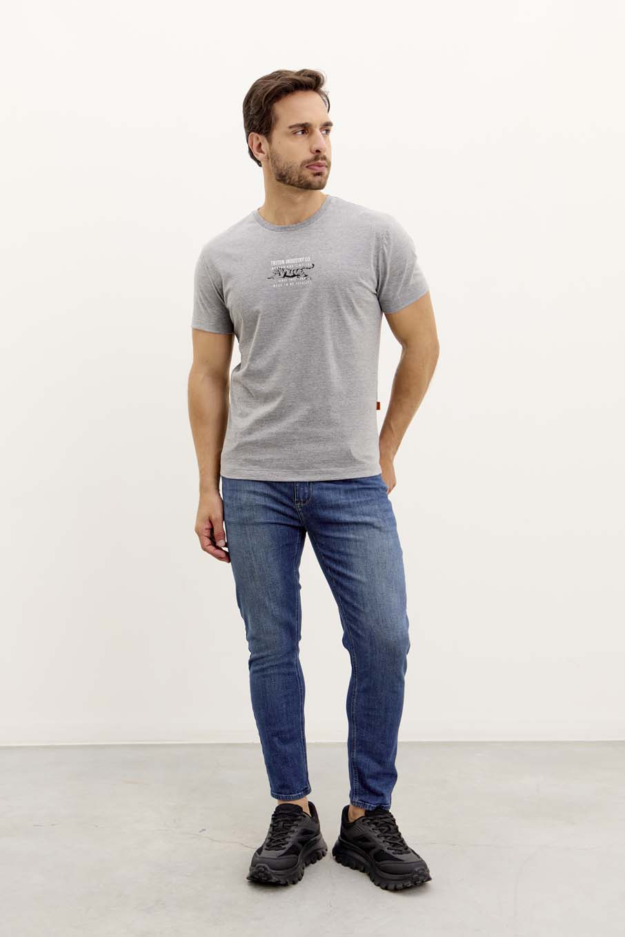 CAMISETA TRITON GG MESCLA GRAFITE
