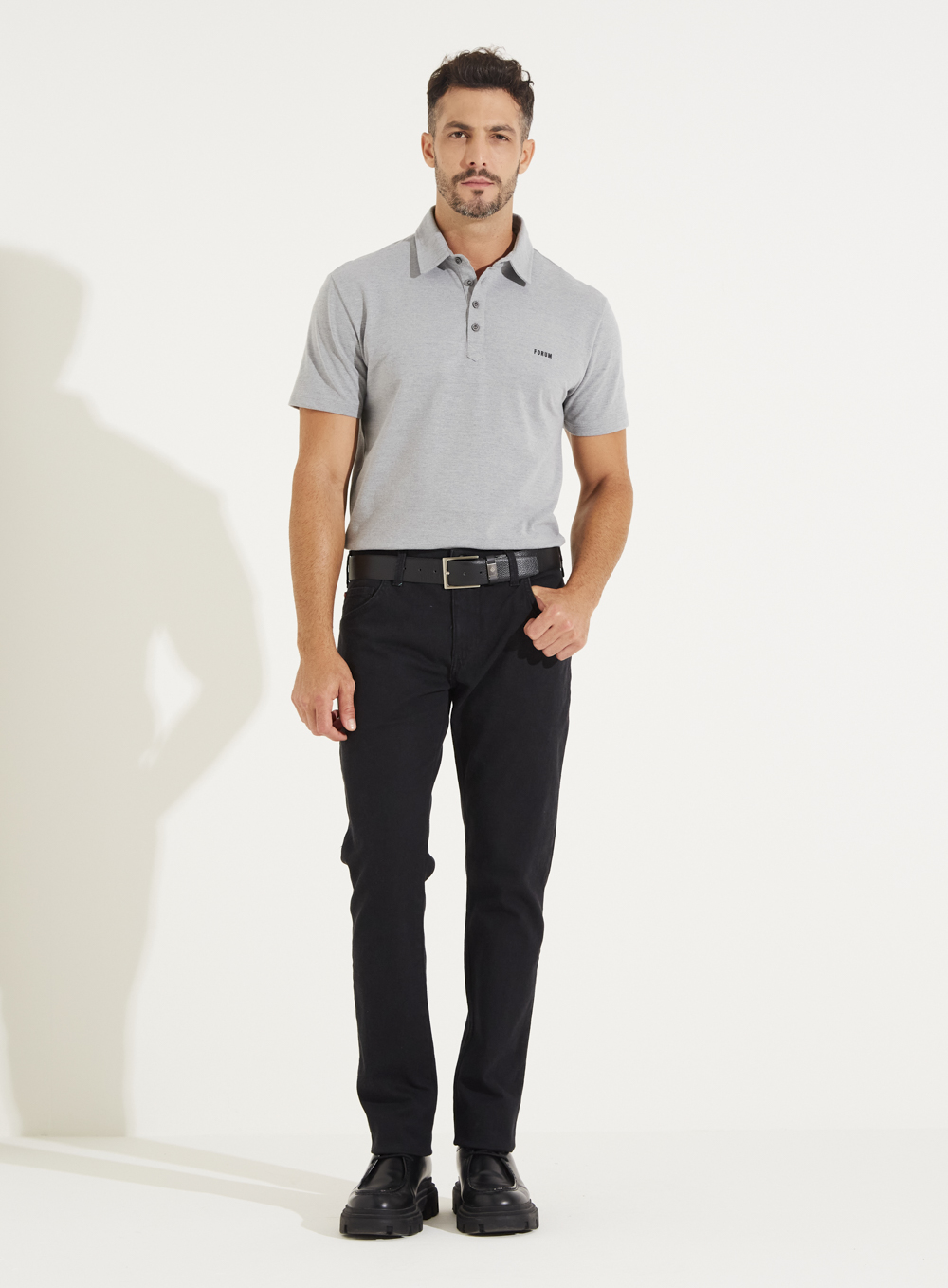 POLO FORUM M CINZA PEWTER