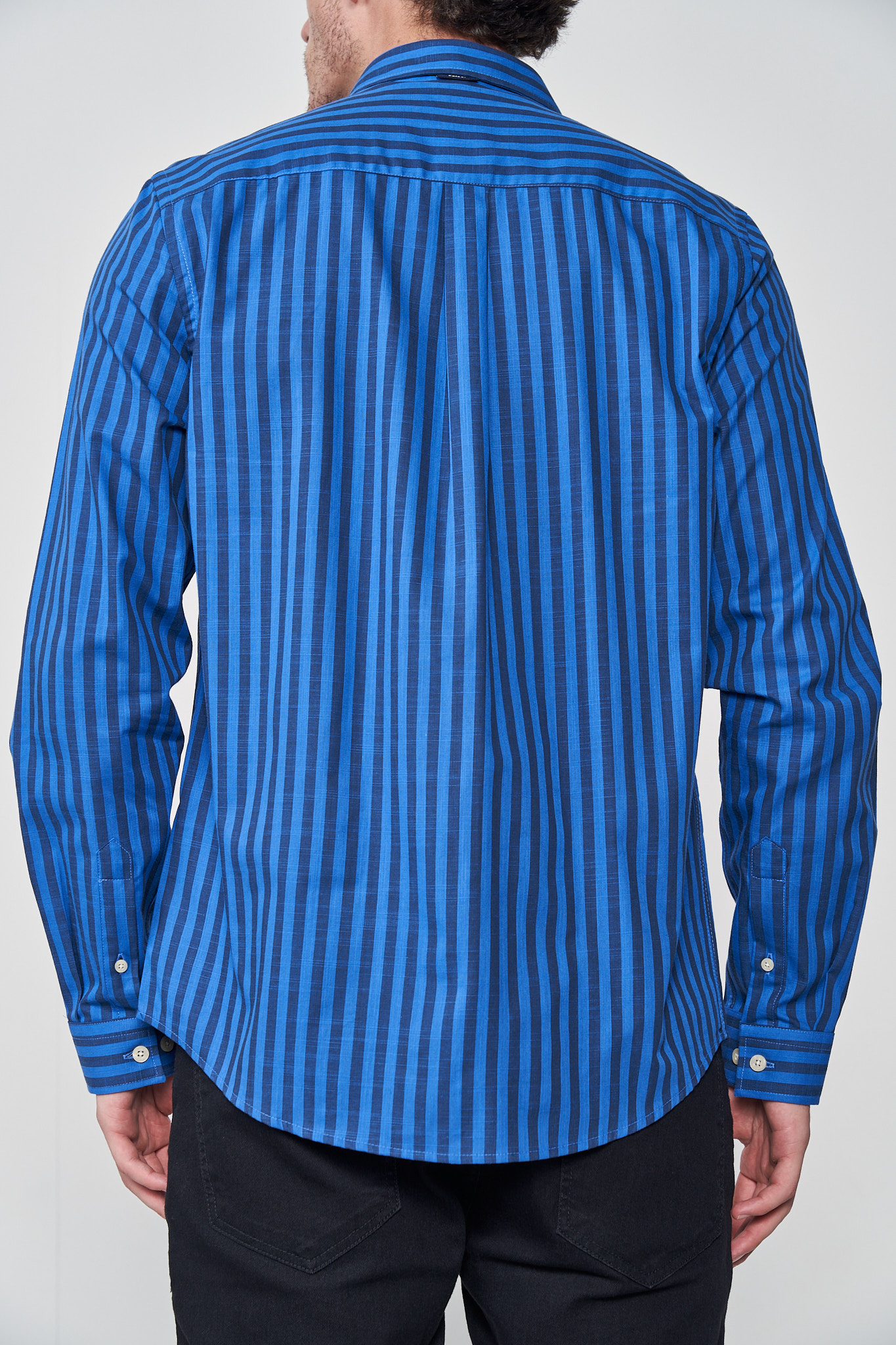 CAMISA RELAX LISTRADA GG AZUL