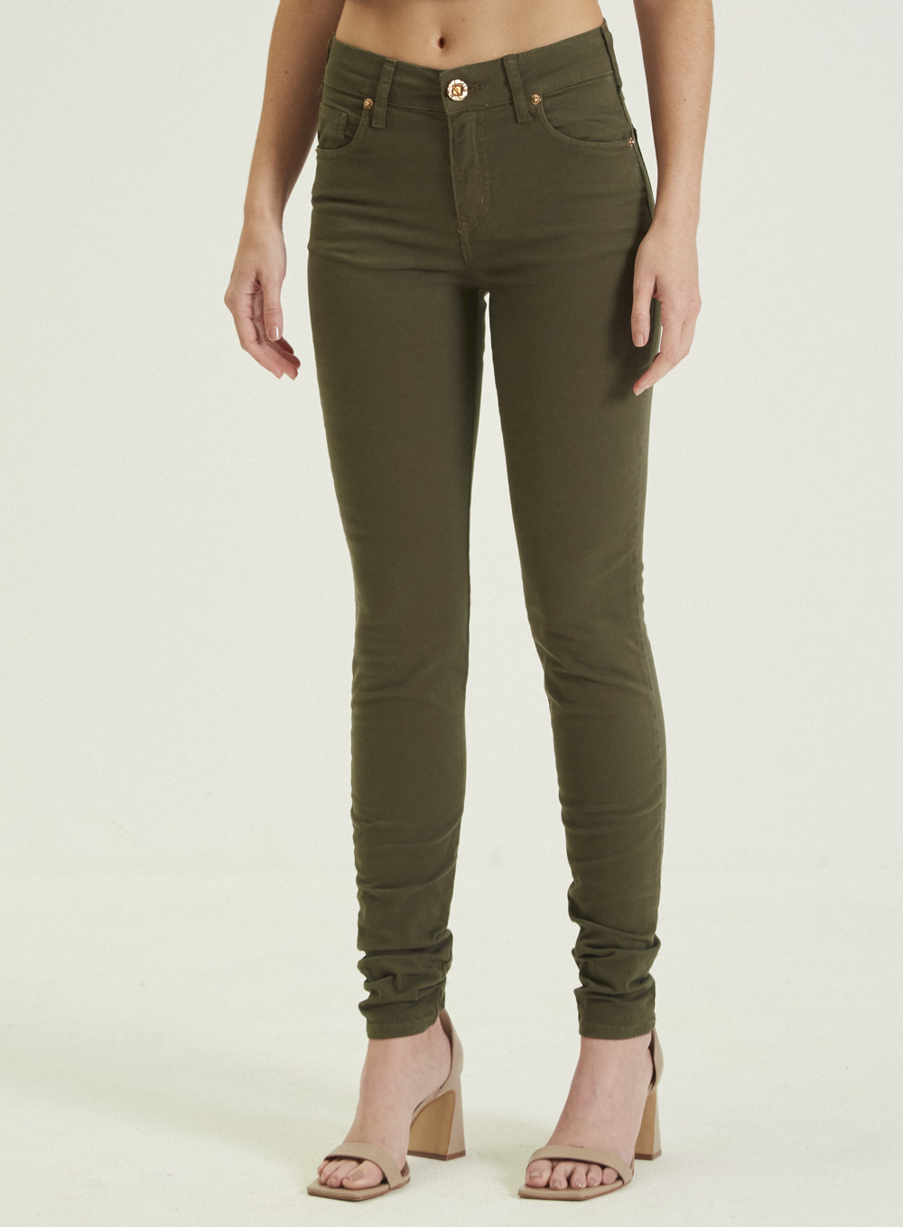 CALÇA SARJA MARISA SKINNY 36 VERDE TARMAC