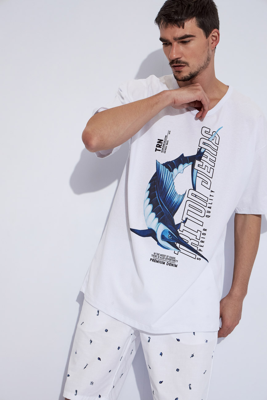 CAMISETA ESTAMPADA M BRANCO