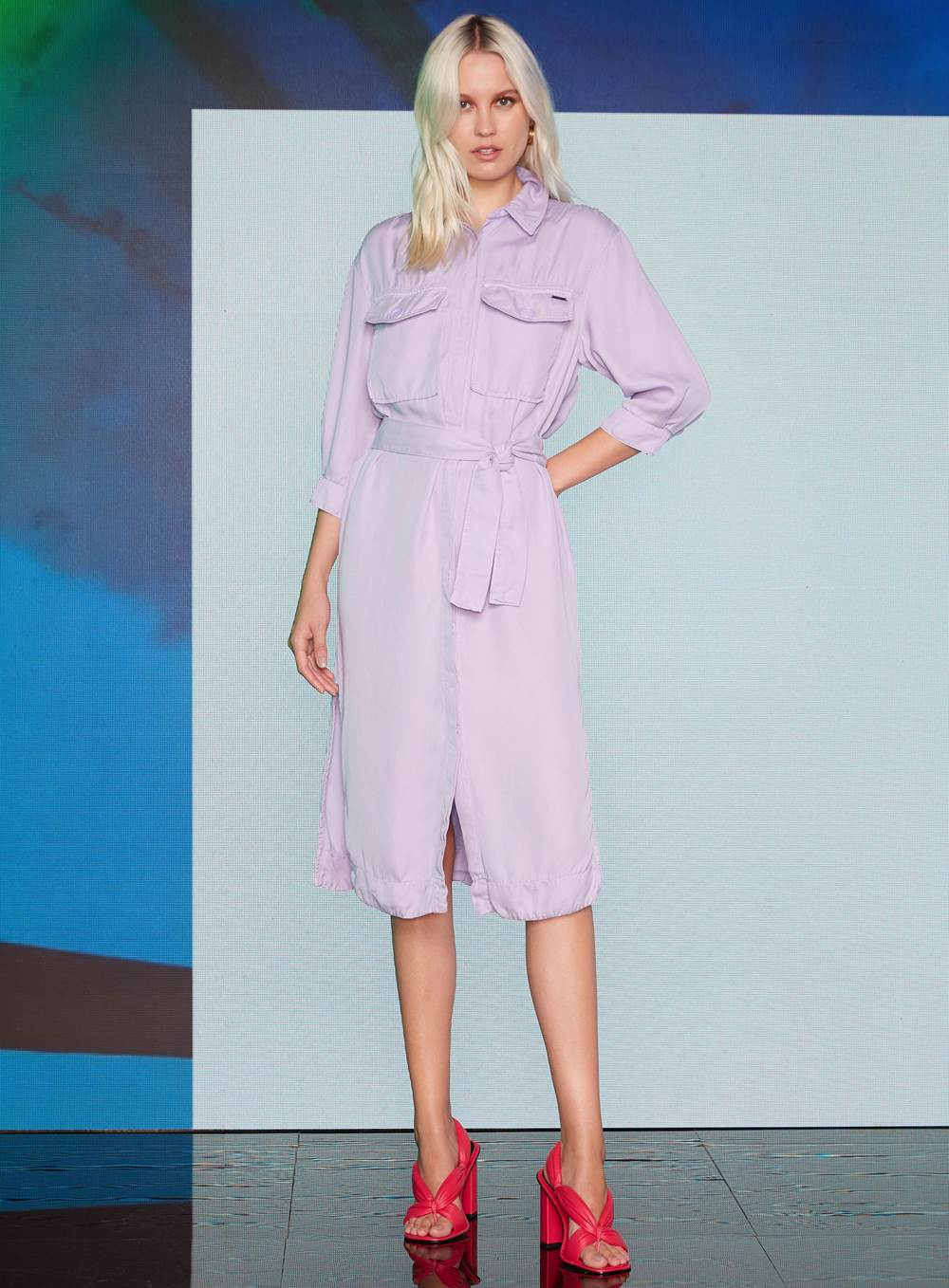 VESTIDO SARJA PP LILAS WAVE
