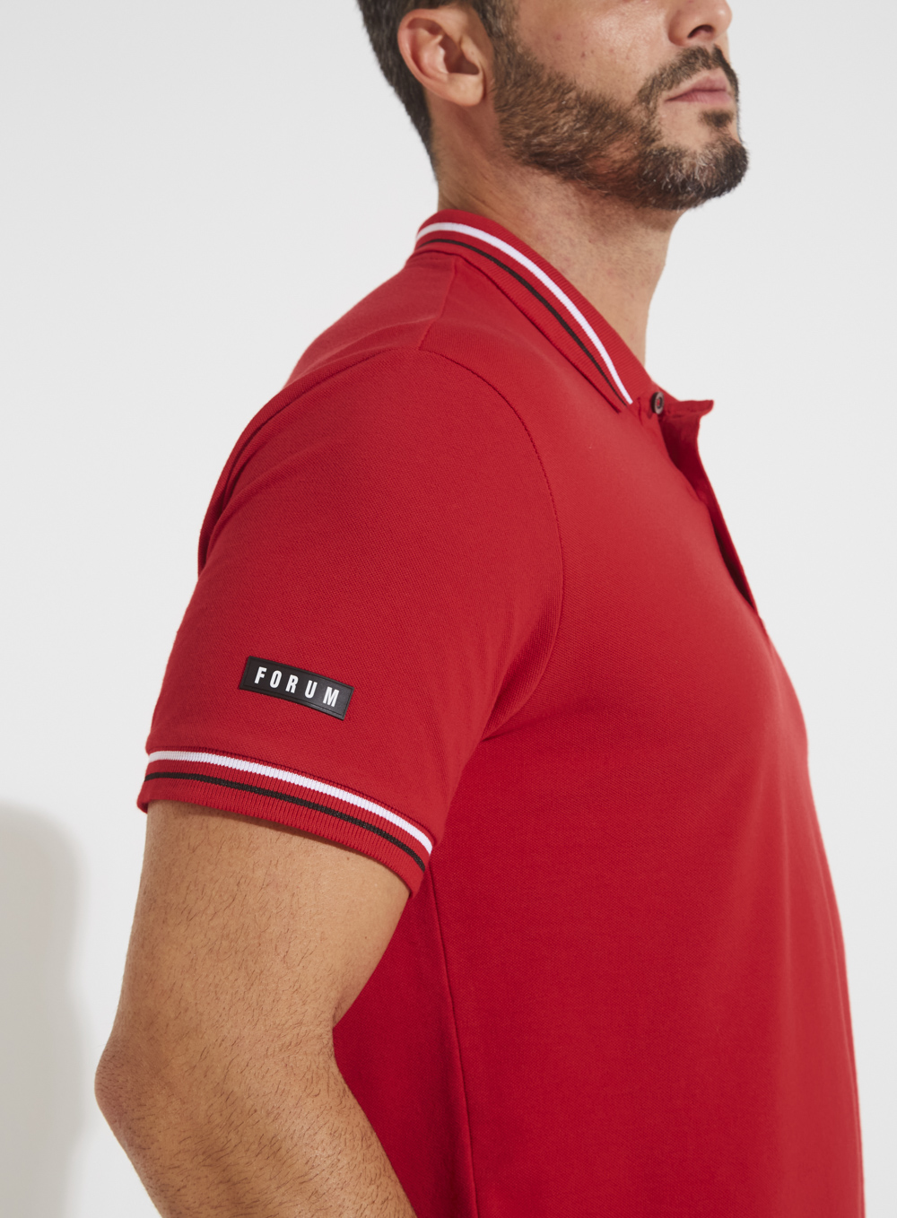 POLO FORUM M VERMELHO SPARKLY