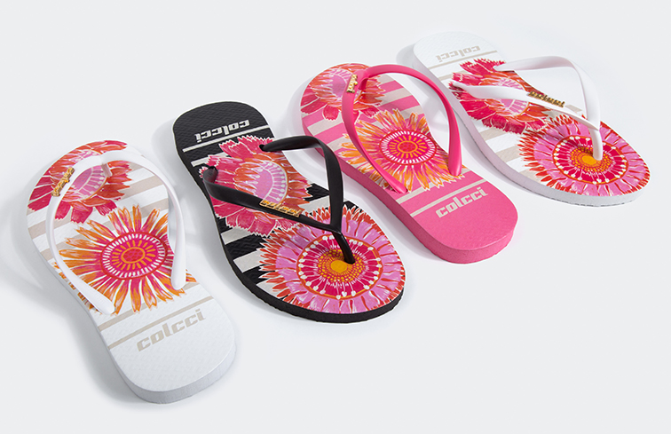 CANC CHINELO FEM COLCCI FLORAL 37-38 ROSA CRASIA