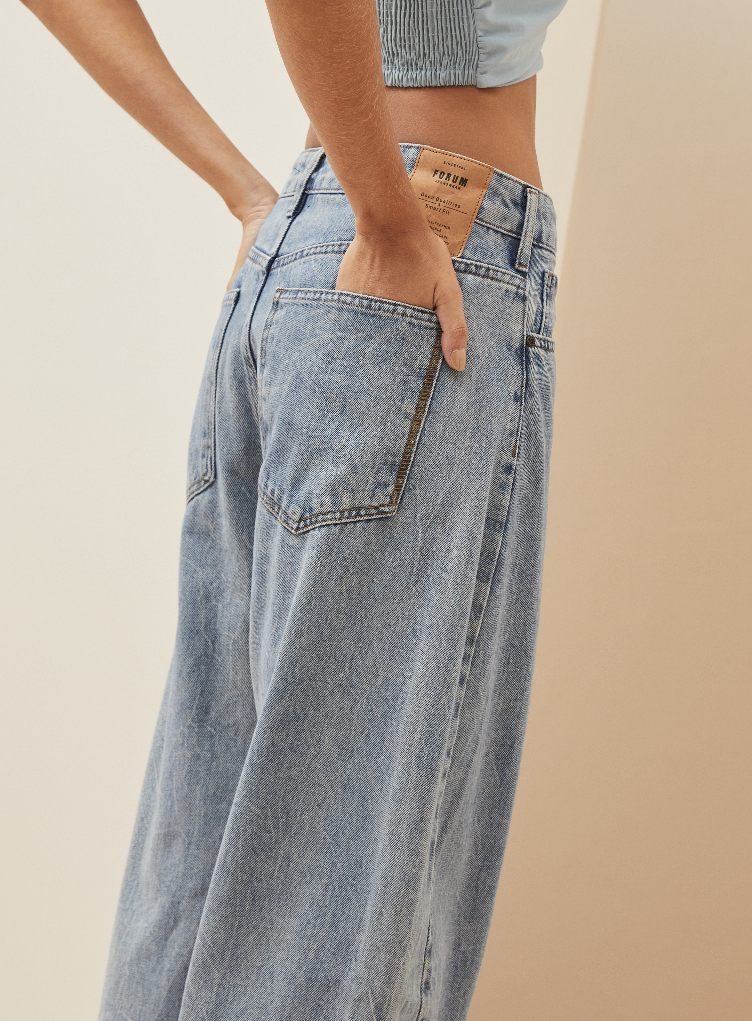 CALÇA JEANS BARREL 40 INDIGO