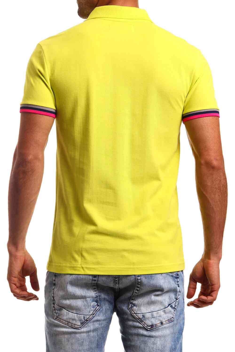 POLO MASC MC BORD M VERDE ATIVO