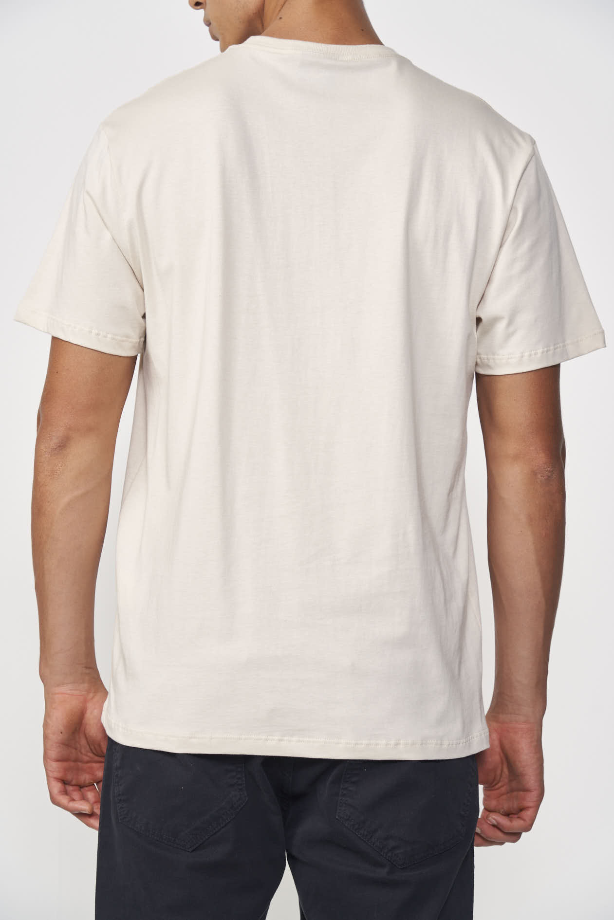 CAMISETA COM BOLSO M BEGE TAUPE