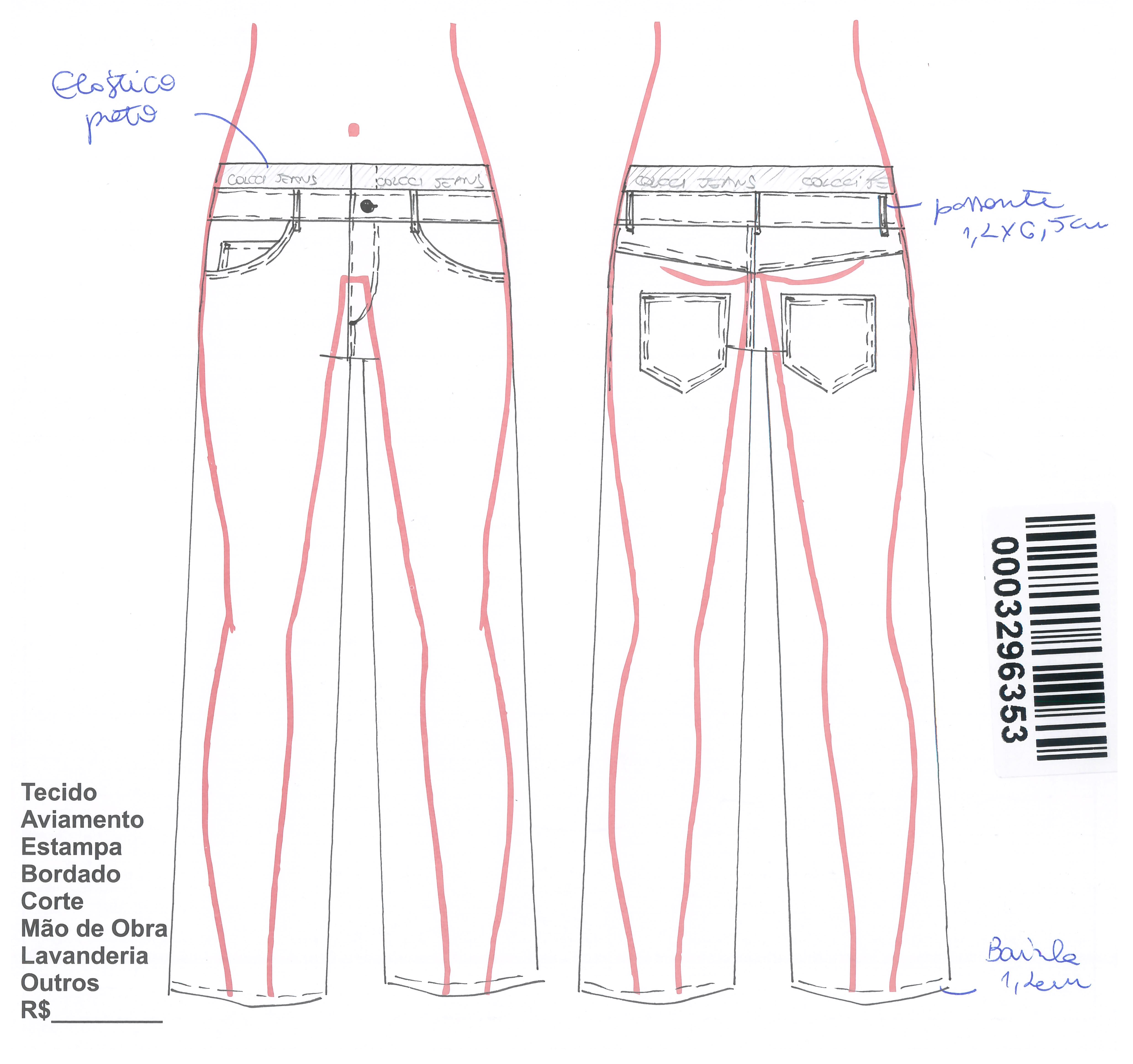 CALÇA JEANS BRUNA LOW 40 INDIGO