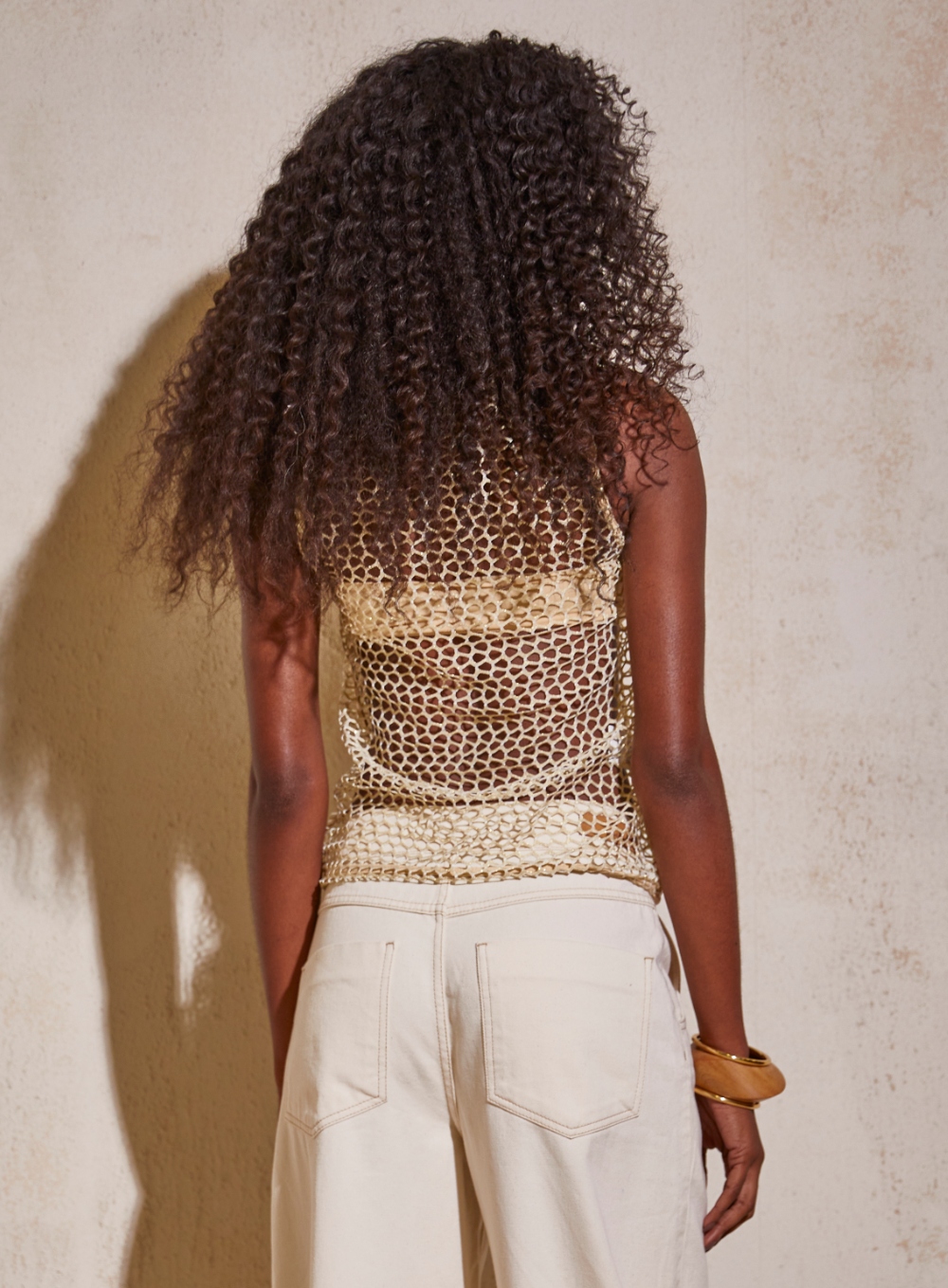 BLUSA COLCCI PP OFF/DOURADO